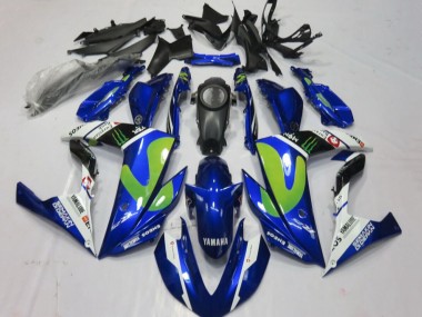 2015-2018 Yamaha YZF R3/R25 Motorcycle Fairings - Blue White Black Green Monster Canada Suppliers