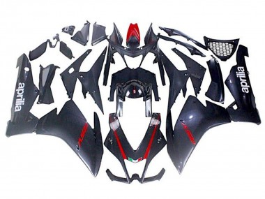 2009-2015 Aprilia RSV4 1000 Motorcycle Fairings - Black Faux Carbon Fiber Red Canada Suppliers