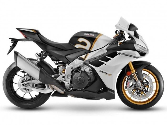 2021-2024 Aprilia RSV4 1100 Motorcycle Fairings - Matte White Black Gold Canada Suppliers