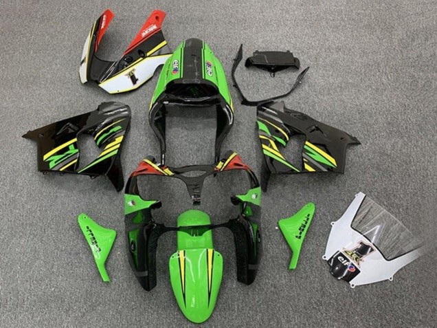 2002-2003 Kawasaki ZX9R Motorcycle Fairings - Green Black Yellow Orange Canada Suppliers