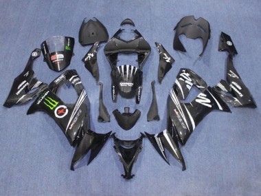 2008-2010 Kawasaki ZX10R Motorcycle Fairings - Black White Green Monster Canada Suppliers