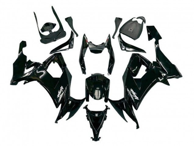 2008-2010 Kawasaki ZX10R Motorcycle Fairings - Glossy Black White Decal Canada Suppliers