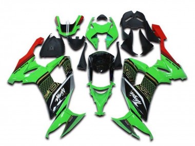 2008-2010 Kawasaki ZX10R Motorcycle Fairings - Green Black Red White Honeycomb Canada Suppliers
