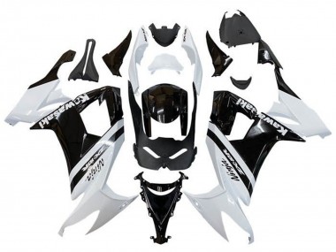 2008-2010 Kawasaki ZX10R Motorcycle Fairings - White Glossy Black Stripe Canada Suppliers