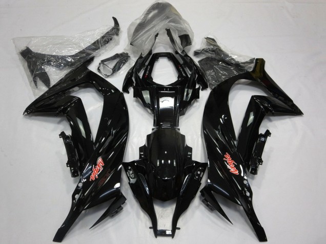 2011-2015 Kawasaki ZX10R Motorcycle Fairings - Glossy Black Red Canada Suppliers