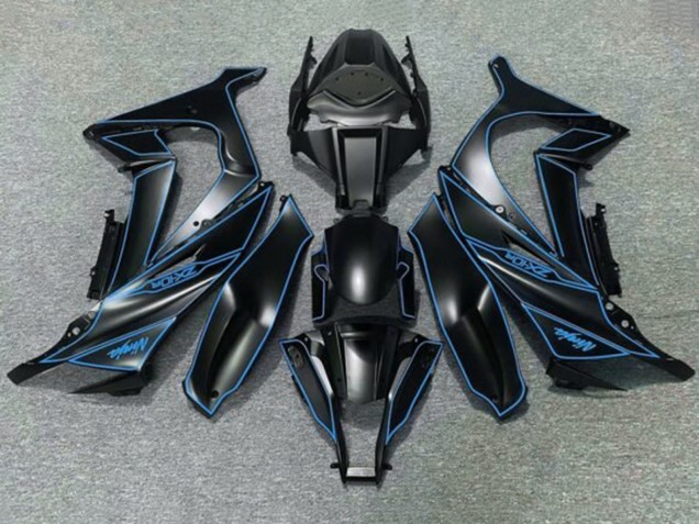 2011-2015 Kawasaki ZX10R Motorcycle Fairings - Matte Black Blue Canada Suppliers