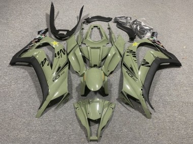 2011-2015 Kawasaki ZX10R Motorcycle Fairings - Dark Army Green Black Yellow Star Canada Suppliers