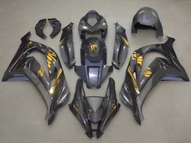 2016-2020 Kawasaki ZX10R Motorcycle Fairings - Faux Carbon Fiber Gold Canada Suppliers