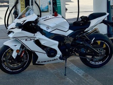 2021-2025 Kawasaki ZX10R Motorcycle Fairings - White Black Stripe Canada Suppliers