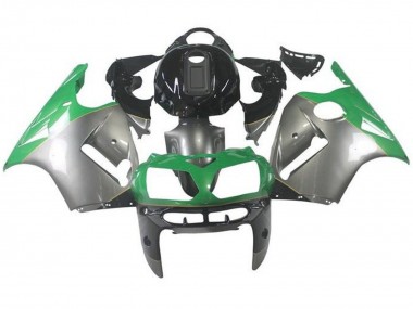 2000-2001 Kawasaki ZX12R Motorcycle Fairings - Silver Green Black Canada Suppliers
