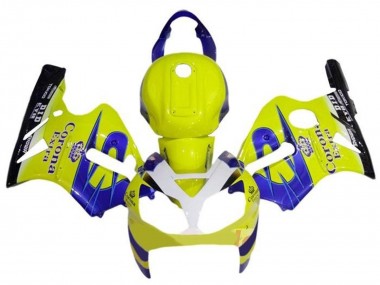 2000-2001 Kawasaki ZX12R Motorcycle Fairings - Yellow White Blue Corona Extra Canada Suppliers