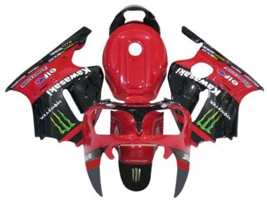2002-2006 Kawasaki ZX12R Motorcycle Fairings - Red Black Green Elf Monster Canada Suppliers