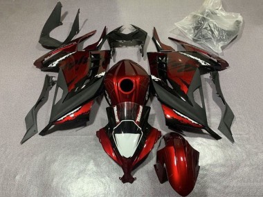 2013-2024 Kawasaki EX300 Motorcycle Fairings - Red Black White Canada Suppliers
