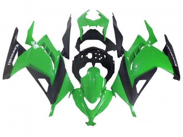 2013-2024 Kawasaki EX300 Motorcycle Fairings - Green Black Canada Suppliers