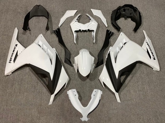 2013-2024 Kawasaki EX300 Motorcycle Fairings - Pearl White Black Canada Suppliers