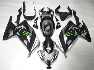 2013-2024 Kawasaki EX300 Motorcycle Fairings - Matte Black Silver Green Monster Canada Suppliers