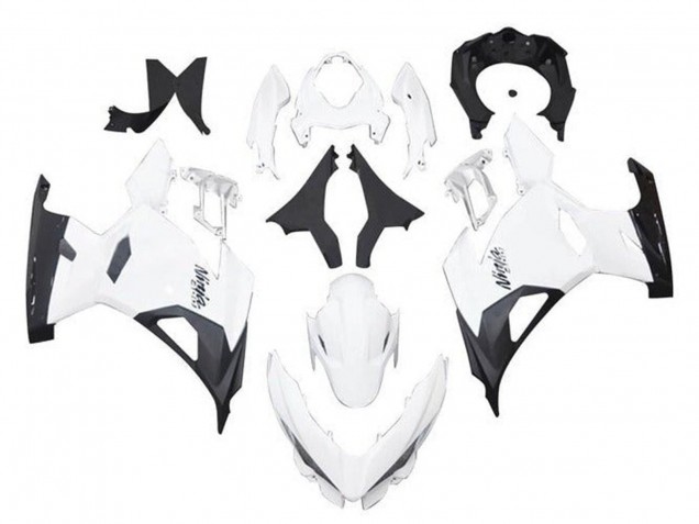 2018-2024 Kawasaki Ninja 400 Motorcycle Fairings - White Black Canada Suppliers