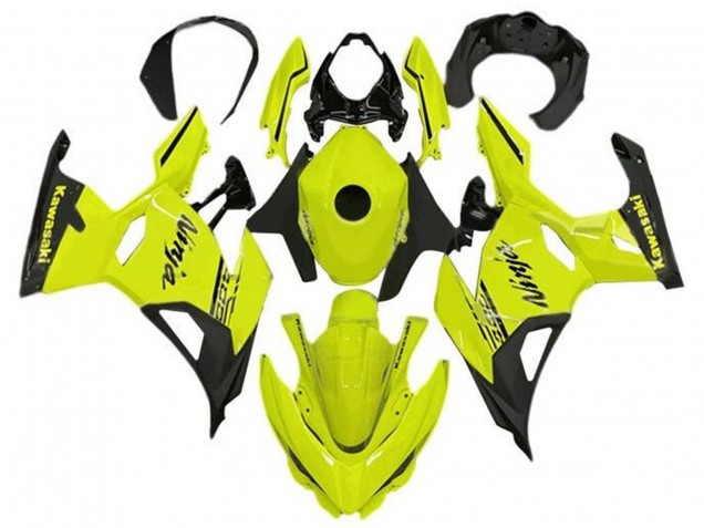 2018-2024 Kawasaki Ninja 400 Motorcycle Fairings - Neon Yellow Black Canada Suppliers