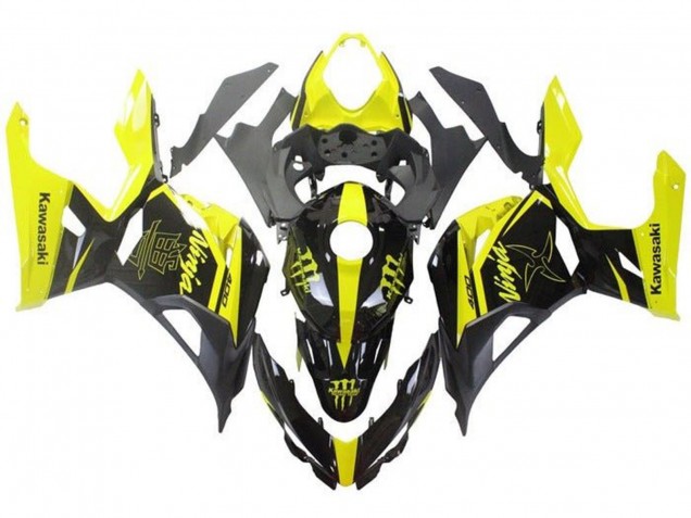 2018-2024 Kawasaki Ninja 400 Motorcycle Fairings - Yellow Black Monster Canada Suppliers
