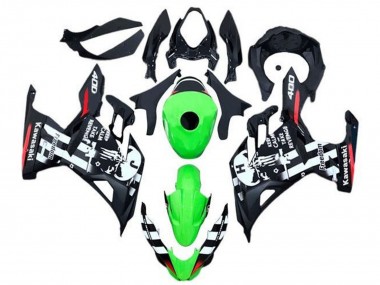2018-2024 Kawasaki Ninja 400 Motorcycle Fairings - Green Black White Red Skull Canada Suppliers