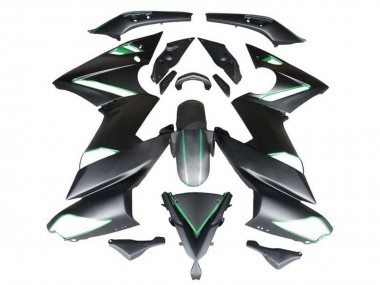 2009-2011 Kawasaki Ninja 650 EX650 Motorcycle Fairings - Matte Black Green Stripe Canada Suppliers