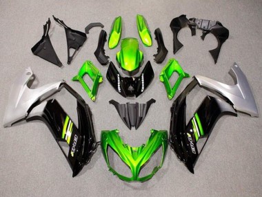 2012-2014 Kawasaki Ninja ER6F Motorcycle Fairings - Green Black Silver Canada Suppliers