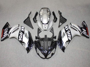 2012-2016 Kawasaki Ninja 650 EX650 Motorcycle Fairings - Silver Black Repsol Canada Suppliers