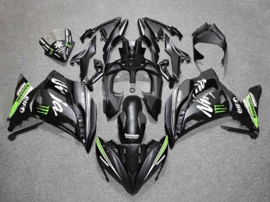 2017-2019 Kawasaki Ninja 650 EX650 Motorcycle Fairings - Matte Black Green White Monster Canada Suppliers