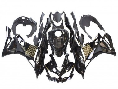 2019-2025 Kawasaki ZX25R ZX-25R Motorcycle Fairings - Glossy Black Gold White Honeycomb Canada Suppliers