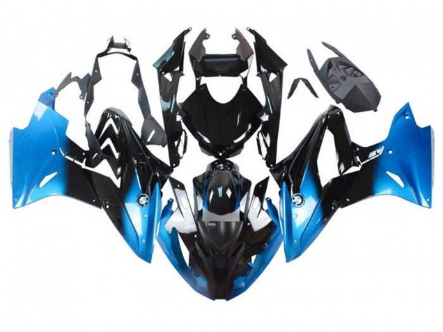 2017-2018 BMW S1000RR Motorcycle Fairings - Blue Glossy Black Fade Canada Suppliers