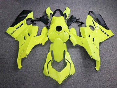 2020-2021 Ducati Panigale V4 V4S Motorcycle Fairings - Neon Yellow Glossy Black Corse Canada Suppliers