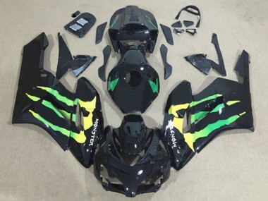2004-2005 Honda CBR1000RR Motorcycle Fairings - Glossy Black Green Yellow Monster Canada Suppliers