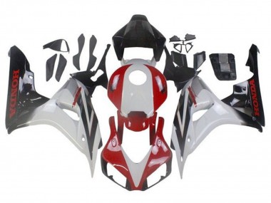 2006-2007 Honda CBR1000RR Motorcycle Fairings - White Red Glossy Black Fade Canada Suppliers