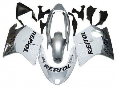 1996-2007 Honda CBR1100XX Blackbird Motorcycle Fairings - Silver White Grey Black Repsol Canada Suppliers