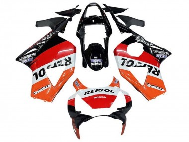 2002-2003 Honda CBR900RR 954 Motorcycle Fairings - White Orange Red Glossy Black Repsol Canada Suppliers