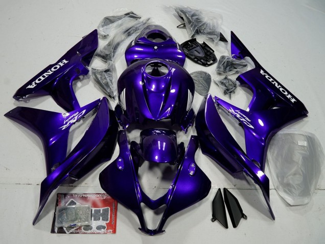 2007-2008 Honda CBR600RR Bike Fairings - Blue Glossy Black Canada Suppliers