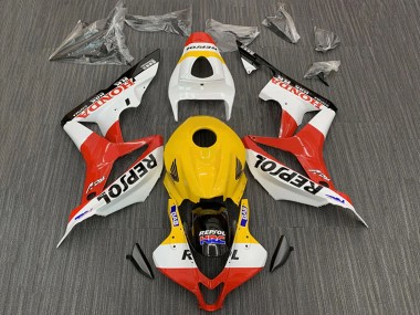2007-2008 Honda CBR600RR Motorcycle Fairings - Yellow White Red Glossy Black Repsol HRC Canada Suppliers