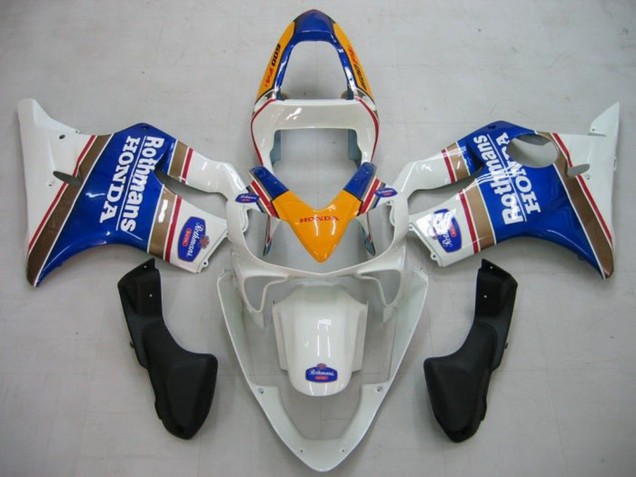 2001-2003 Honda CBR600 F4i Motorcycle Fairings - Yellow White Blue Rothmans Canada Suppliers