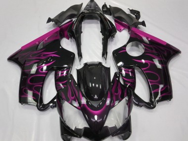 2004-2007 Honda CBR600 F4i Motorcycle Fairings - Glossy Black Pink Flame Canada Suppliers