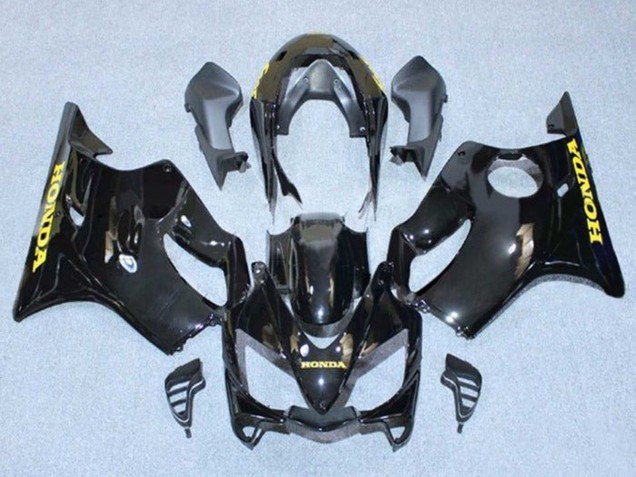 2004-2007 Honda CBR600 F4i Motorcycle Fairings - Glossy Black Gold Decals Canada Suppliers
