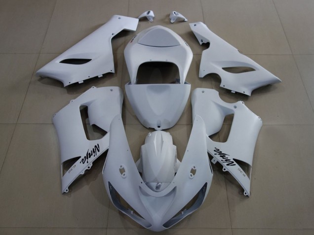 2005-2006 Kawasaki ZX6R Motorcycle Fairings - Matte White Canada Suppliers