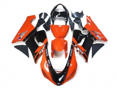 2005-2006 Kawasaki ZX6R Motorcycle Fairings - Orange Black Elf Canada Suppliers