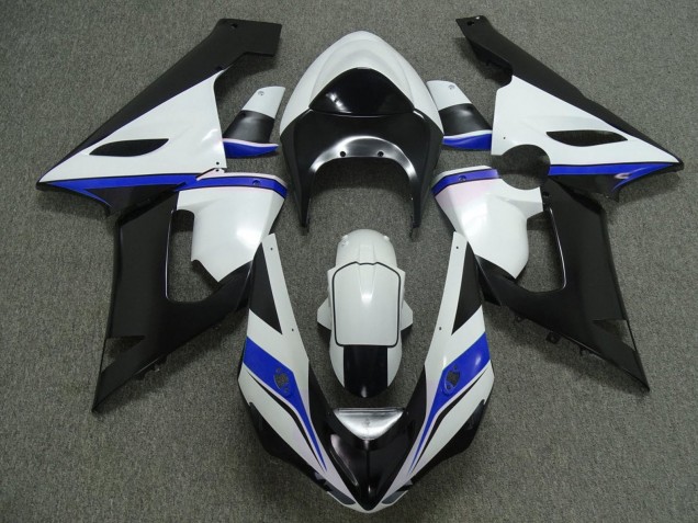 2005-2006 Kawasaki ZX6R Motorcycle Fairings - White Black Blue Canada Suppliers