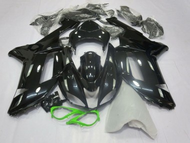 2007-2008 Kawasaki ZX6R Motorcycle Fairings - Glossy Black Neon Green Canada Suppliers