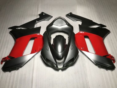 2007-2008 Kawasaki ZX6R Motorcycle Fairings - Silver Red Canada Suppliers