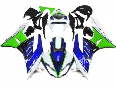 2007-2008 Kawasaki ZX6R Motorcycle Fairings - White Blue Green Black Canada Suppliers