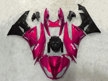 2009-2012 Kawasaki ZX6R Motorcycle Fairings - Candy Red Glossy Black Canada Suppliers