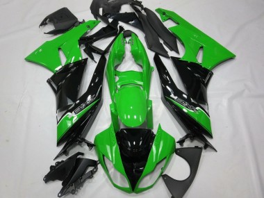 2009-2012 Kawasaki ZX6R Motorcycle Fairings - Green Glossy Black White Canada Suppliers