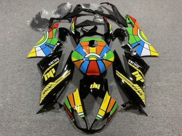 2009-2012 Kawasaki ZX6R Motorcycle Fairings - Glossy Black Multicolor Canada Suppliers