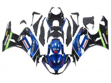 2009-2012 Kawasaki ZX6R Motorcycle Fairings - Blue Glossy Black Red Green Canada Suppliers